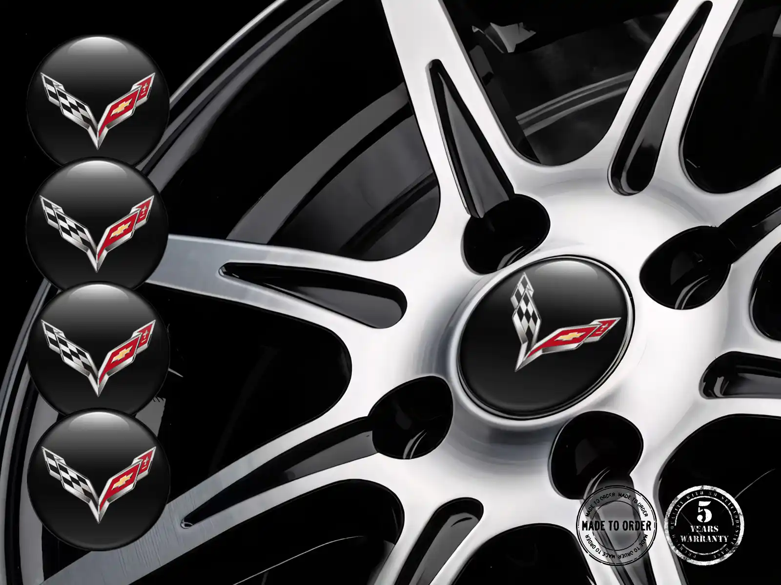 Chevrolet  Nabenaufkleber Design Stilvolle Dome-Labels